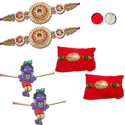 "Set of Rakhis - code S03 - Click here to View more details about this Product